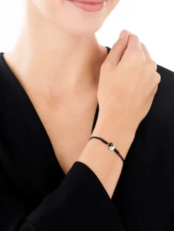 Apart Bransoletka z elementami z żółtego złota z diamentami i emalią - yin yang - 0,01 ct - próba 375< Wszystkie