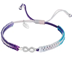 New Apart Bransoletka z elementami srebra i cyrkoniami z efektem Tie Dye - nieskończoność