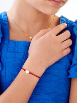 Apart Bransoletka z elementami żółtego złota i brylantem - serce - 0,008 ct - próba 585< Bransoletki Z Diamentami