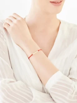 Apart Bransoletka z elementami żółtego złota i diamentem - serce - 0,004 ct - próba 375