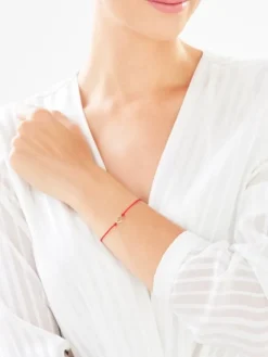 Apart Bransoletka z elementami żółtego złota i diamentem - serce - 0,004 ct - próba 375< Bransoletki Z Diamentami
