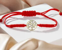 Apart Bransoletka z elementami żółtego złota i diamentami - drzewko - 0,01 ct - próba 375< Bransoletki Z Diamentami