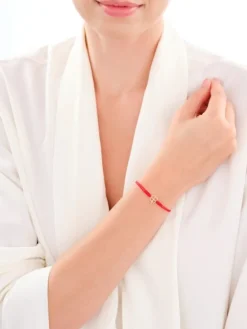 Apart Bransoletka z elementami żółtego złota z brylantem - koniczyna - 0,008 ct - próba 375< Bransoletki Z Diamentami