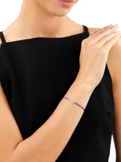 Apart Bransoletka z elementami srebra i cyrkoniami z efektem Tie Dye - nieskończoność