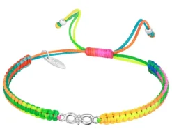 New Apart Bransoletka z elementami srebra i cyrkonią z efektem Tie Dye - nieskończoność