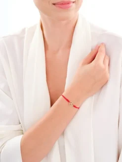 Sale Apart Bransoletka z elementami żółtego złota i diamentem - serce, koń - 0,003 ct - próba 375