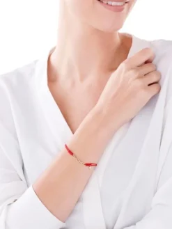 Apart Bransoletka z elementami żółtego złota i diamentem - 0,003 ct - próba 375< Wszystkie