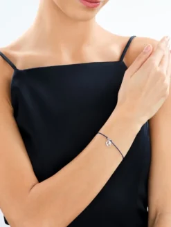 Apart Bransoletka z elementami srebra - samolot, kula ziemska