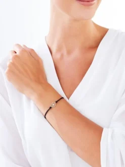 Apart Bransoletka z elementami żółtego złota i brylantem - serce - 0,008 ct - próba 375< Wszystkie