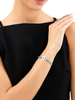 Apart Bransoletka z elementami srebra z efektem Tie Dye - kompas< Wszystkie