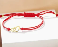 Apart Bransoletka z elementami żółtego złota i diamentem - serca - 0,004 ct - próba 585< Bransoletki Z Diamentami
