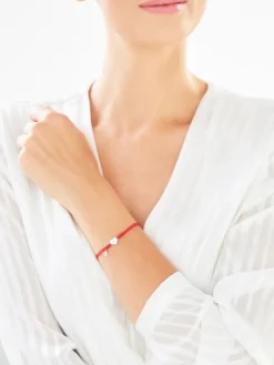 Apart Bransoletka z elementami białego złota i diamentem - serce, aniołek - 0,003 ct - próba 585< Wszystkie