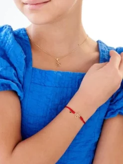 Apart Bransoletka z elementami żółtego złota i diamentem - aniołek, serce - 0,004 ct - próba 375< Wszystkie