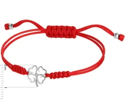 Apart Bransoletka z elementami białego złota z brylantem - koniczyna - 0,008 ct - próba 585