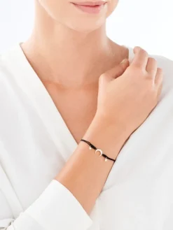 Apart Bransoletka z elementami żółtego złota i diamentami - Księżyc, gwiazdy - 0,03 ct - próba 375< Bransoletki Z Diamentami