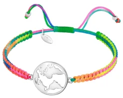 New Apart Bransoletka z elementami srebra z efektem Tie Dye - planeta