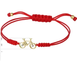 Apart Bransoletka z elementami żółtego złota i diamentami - rower - 0,006 ct - próba 375< Wszystkie