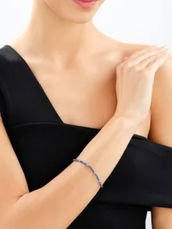 Discount Artelioni Bransoletka z mosiądzu rodowana z cyrkoniami
