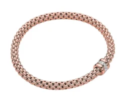 Fope Bransoletka z różowego i białego złota z brylantami - 0,10 ct - próba 750< Wszystkie