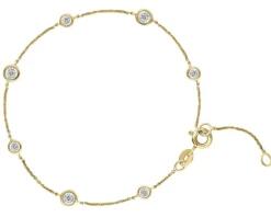 Discount Apart Bransoletka z żółtego i białego złota z brylantami - 0,13 ct - próba 585