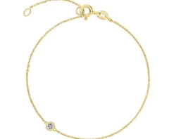 New Apart Bransoletka z żółtego i białego złota z diamentem - 0,007 ct - próba 375