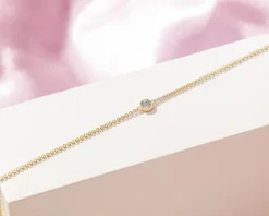 New Apart Bransoletka z żółtego i białego złota z diamentem - 0,007 ct - próba 375