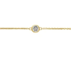 New Apart Bransoletka z żółtego i białego złota z diamentem - 0,007 ct - próba 375