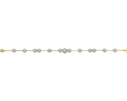 Discount Apart Bransoletka z żółtego i białego złota z brylantami - 19 cm - 1,75 ct - próba 585
