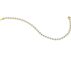 Apart Bransoletka z żółtego i białego złota z brylantami - 18 cm - 1,00 ct - próba 585< Bransoletki Z Diamentami