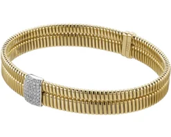 Apart Bransoletka z żółtego i białego złota z brylantami - 0,29 ct - próba 750< Wszystkie