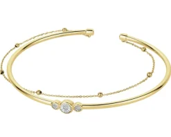 Hot Apart Bransoletka z żółtego i białego złota z brylantami - 0,03 ct - próba 375