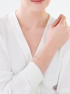 Online Apart Bransoletka z żółtego i białego złota z diamentem - 0,005 ct - próba 585