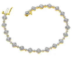 Apart Bransoletka z żółtego i białego złota z diamentami - 18 cm - 1,00 ct - próba 585< Wszystkie