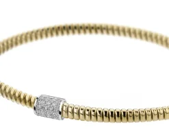 Apart Bransoletka z żółtego i białego złota z brylantami - 0,13 ct - próba 750< Wszystkie