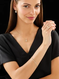 Apart Bransoletka z żółtego złota z diamentami - 18 cm - 0,24 ct - próba 585< Wszystkie