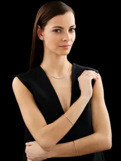 New Apart Bransoletka z żółtego złota z brylantami - 18 cm - 0,23 ct - próba 585