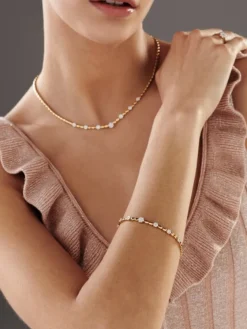Sale Apart Bransoletka z żółtego złota z brylantami - 18 cm - 0,63 ct - próba 585