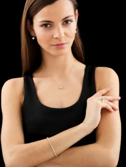 Discount Apart Bransoletka z żółtego złota z brylantami - 19 cm - 2,50 ct - próba 585