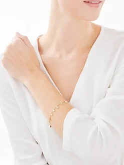 Apart Bransoletka z żółtego złota z diamentem - koła - 0,005 ct - próba 375< Wszystkie