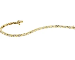 Apart Bransoletka z żółtego złota z diamentami - 18 cm - 0,30 ct - próba 585< Wszystkie