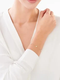 Apart Bransoletka z żółtego złota z brylantami - serca - 0,04 ct - próba 585< Wszystkie