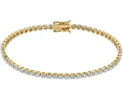Apart Bransoletka z żółtego złota z brylantami - 18 cm - 1,00 ct - próba 585< Wszystkie