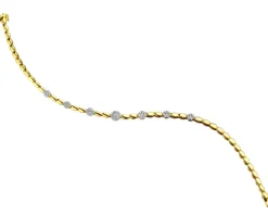 Clearance Apart Bransoletka z żółtego złota z brylantami - 19 cm - 0,64 ct - próba 585