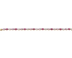 Apart Bransoletka z żółtego złota z diamentem, kamieniami szlachetnymi i ozdobnymi - 18 cm - próba 585