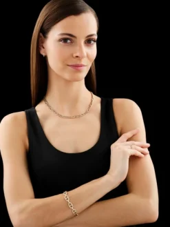Apart Bransoletka z żółtego złota z diamentami - 18 cm - 0,45 ct - próba 585< Bransoletki Z Diamentami