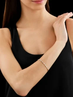 Discount Apart Bransoletka z żółtego złota z brylantami - 18 cm - 0,27 ct - próba 585