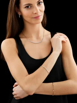 Apart Bransoletka z żółtego złota z brylantami - 18 cm - 0,47 ct - próba 585< Bransoletki Z Diamentami