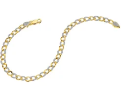 Outlet Apart Bransoletka z żółtego złota z diamentami - 18 cm - 0,71 ct - próba 585