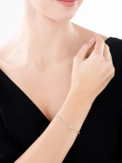 Apart Bransoletka z żółtego złota z brylantami - nieskończoność - 0,03 ct - próba 375< Bransoletki Z Diamentami
