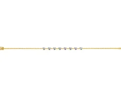 Apart Bransoletka z żółtego złota z brylantami - 19 cm - 0,24 ct - próba 585< Bransoletki Z Diamentami